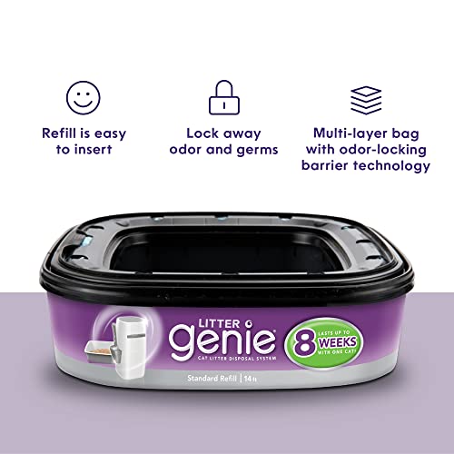 New Litter Genie Refill Bags, Multi-Layers of Odor-Barrier Technology | 3 Pack