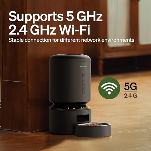 New PETLIBRO Automatic Cat Feeder (WiFi, Low Food Sensor) | Granary Black, 5L
