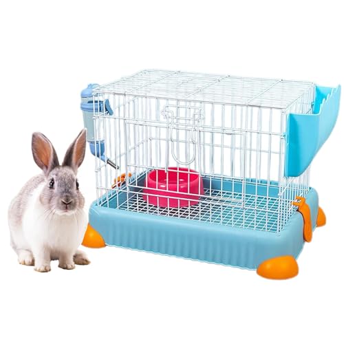 New Cozy Small Animal Habitat with Removable Tray | Blue