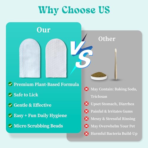 New Dog Teeth Cleaning Wipes Tooth Finger Dental Wipes | 50 count