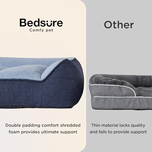 New Bedsure Orthopedic Large Sized Dog Bed | Blue, 38"