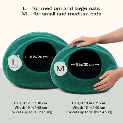 New MEOWFIA Cat Cave (100% Merino Wool) | Emerald & Large
