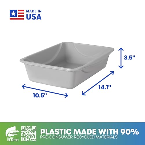 New Petmate Litter Pan | Blue/Gray, Small