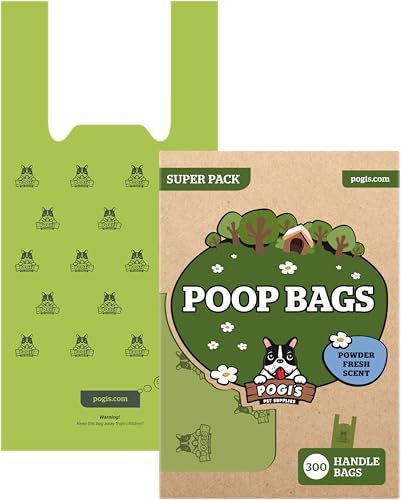 New Pogi’s Dog Poop Bags with Handles | Fresh Scent, 300 Count