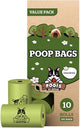 New Pogi’s Dog Poop Bags | Unscented, 10 Rolls (150 Count)