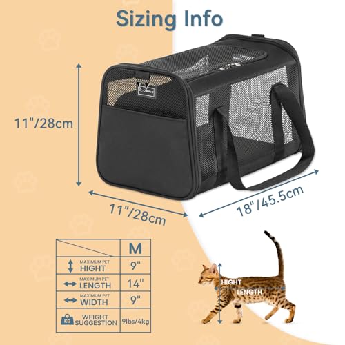 New Petsfit Collapsible Travel Carrier | 5-Side Ventilation, Grey