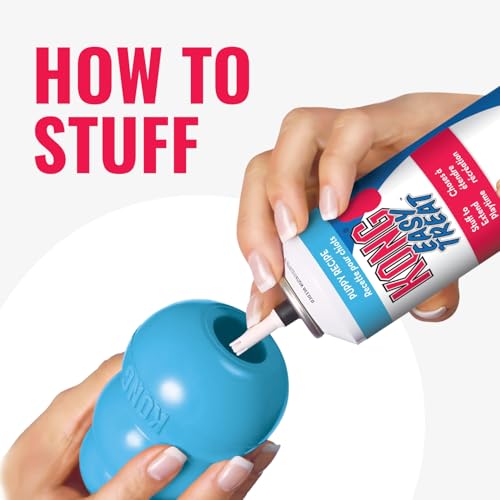 New KONG Puppy Teething Rubber Toy | Blue, Small