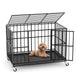 New GENERIC Heavy Duty Steel Escape-Proof Dog Crate with Lockable Wheels | 38 Inch - Small/Medium