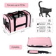 New Top Tasta Soft-Sided Travel Puppy/Cat Carrier, Collapsible | Pink & X-Large (Up to 30 lb)