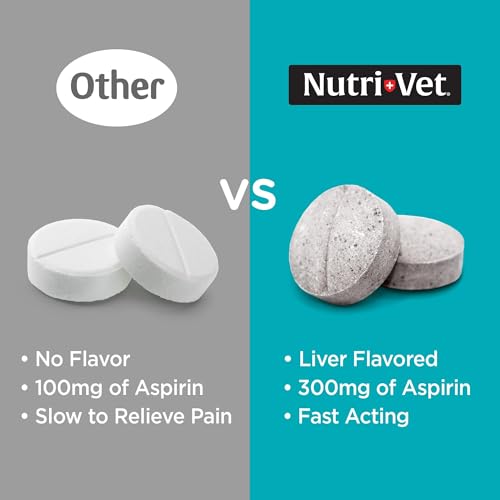 New Nutri-Vet Aspirin | Large Dogs | 300 mg, 75 Count