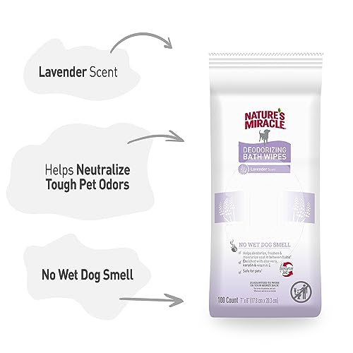 New Nature’s Miracle Deodorizing Bath Wipes | Lavender, 100-Count