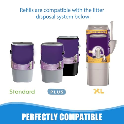 New Cat Litter Refills Cartridge Compatible with Your Genie Litter Standard, Plus and XL Cat Litter Pail | Pack of 12