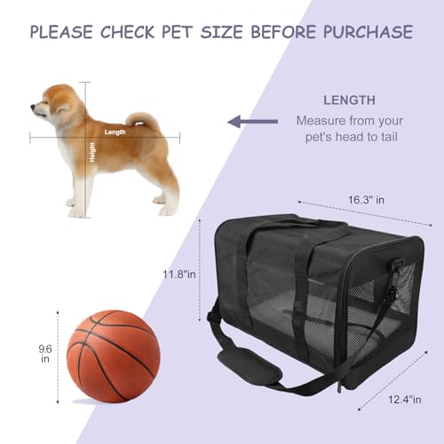 New Prodigen Soft Sided Pet Travel Carrier | Small, 16.3″ L × 11.8″ H × 12.4″ W