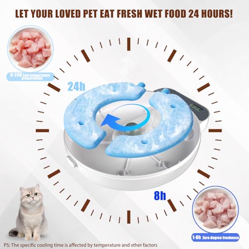 New Automatic Wet Food Cat Feeder Auto Refrigerated Feeder | 4 meals