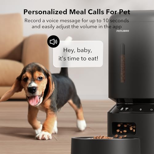 New PETLIBRO Automatic Cat Feeder (WiFi, Low Food Sensor) | Granary Black, 5L