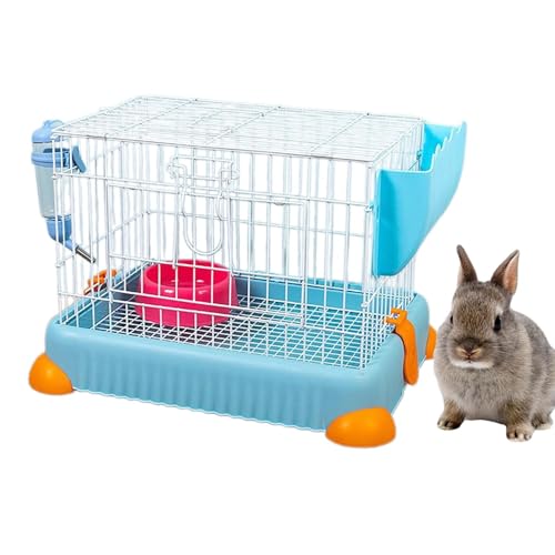 New Cozy Small Animal Habitat with Removable Tray | Blue