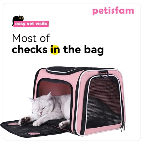 New petisfam Soft Pet Carrier w/ Cozy Bed | Pink, Medium Size