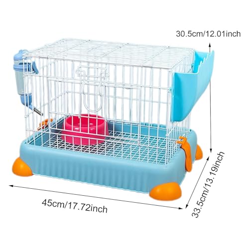 New Cozy Small Animal Habitat with Removable Tray | Blue