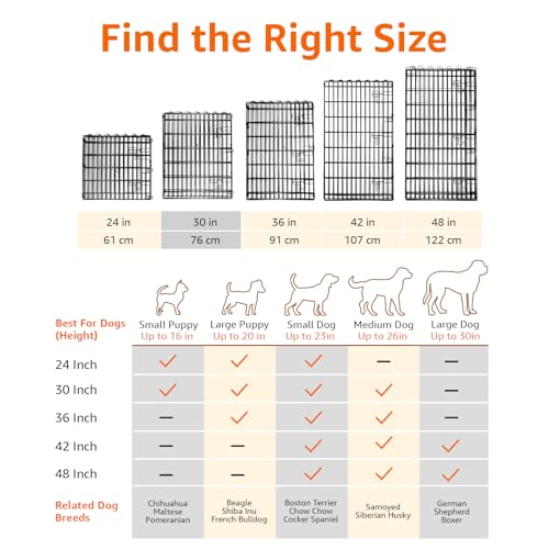 New Amazon Basics Foldable Octagonal Metal Exercise Dog Playpen | Small (8 Panels, 24 × 30), Black