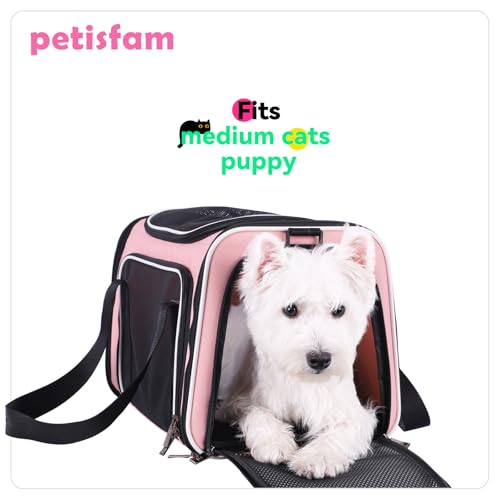 New petisfam Soft Pet Carrier w/ Cozy Bed | Pink, Medium Size