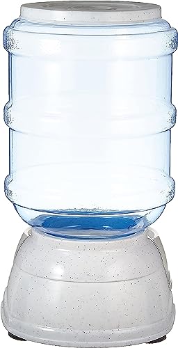 New Amazon Basics Gravity Pet Food Feeder | Gray, Small (6 lb)