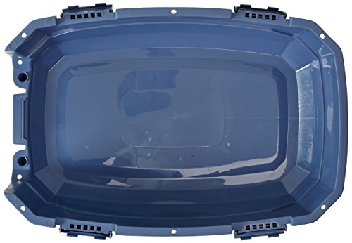 New Amazon Basics 2-Door Top-Load Hard-Sided Pet Travel Carrier | Gray/Blue & 19"×12.6"×10"
