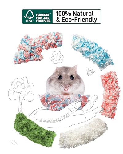 New BUCATSTATE Hamster Bedding Small Animal Paper Bedding | Confetti, 20 L