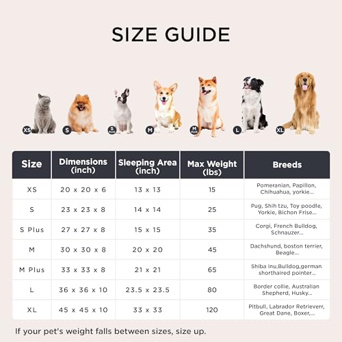 New Bedsure Calming Cat Bed (Indoor, Round Plush) | Camel & 20" (Small, up to 15 lb)