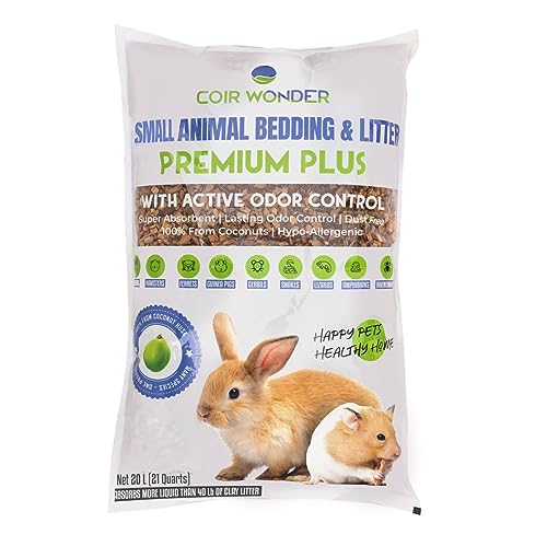 New Coir Wonder Small Animal Bedding Coco Chip Fiber | Natural, 20 L