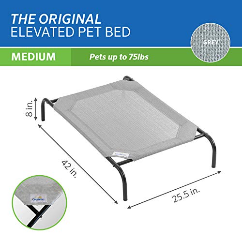 New Coolaroo Original Elevated Dog Bed | Grey, Medium