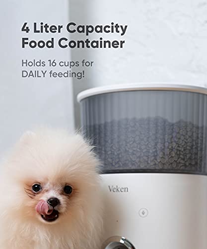 New Veken Automatic Cat Feeder (Wi-Fi) | White, 4L