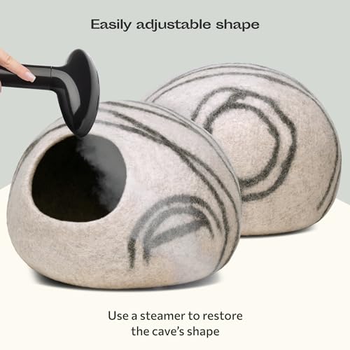 New MEOWFIA Cat Cave (100% Merino Wool) | Light Grey & Medium