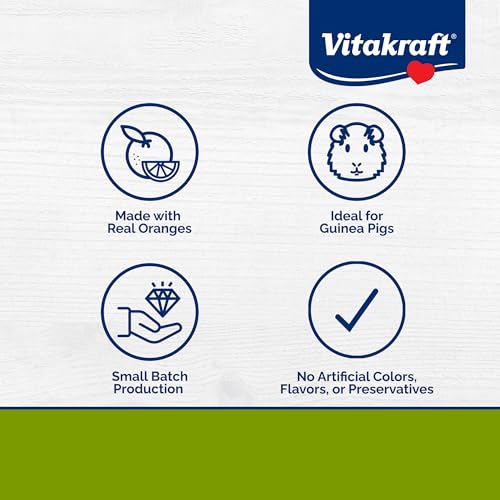 New Vitakraft Drops with Orange Flavor Guinea Pig Treats | 5.3 oz, Pack of 2