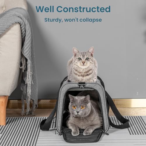 New Petsfit Airline Approved Soft Sided Carrier | 18″ × 11″ × 11″, Grey