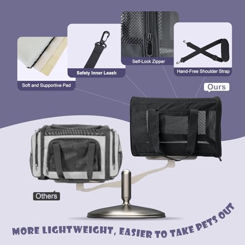 New Prodigen Collapsible Pet Travel Carrier | Small, 16.3″ L × 11.8″ H × 12.4″ W