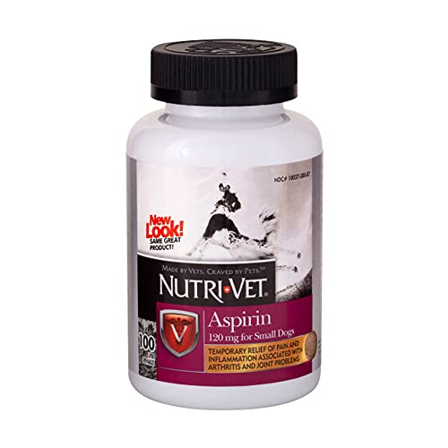 New Nutri-Vet Aspirin | Under 50 lbs | 120 mg, 100 Count