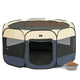 New A 4 Pet Portable Dog Playpen with Bowl | 19”W × 12”H, Navy Blue