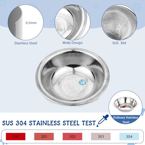 New ZUFECY 2-Pack Cat Bowls Stainless Steel | 2 pack, Stainless steel