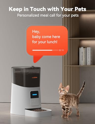 New WOPET Automatic Cat Feeder (WiFi, Voice Recorder) | 6L, Up to 15 Meals/Day