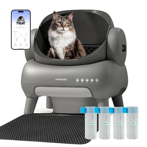 New Neakasa M1 Bundle Open-Top Self-Cleaning Cat Litter Box | Bundle with 4 Rolls (60 pcs) + 2 Extra Rolls