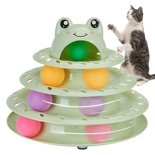 New Gefryco 4-Tier Roller Track Cat Tower | Green