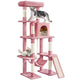 New Yaheetech Multi-Level Kitten Tree with Sisal Posts & Condo | Pink, 63"