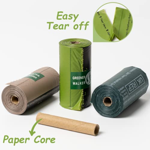 New Greener Walker Poop Bags for Dog Waste | Brown, 540 Bags