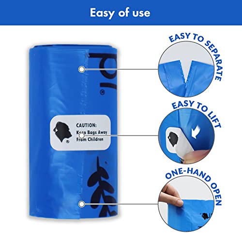 New Gorilla Supply Pet Poop Waste Bags with Dispenser | Blue, 3 Rolls