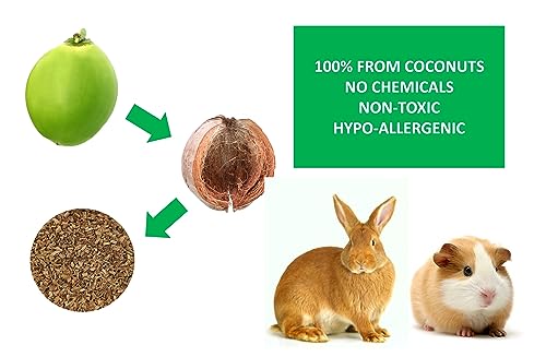 New Coir Wonder Small Animal Bedding Coco Chip Fiber | Natural, 20 L