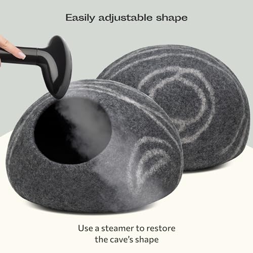 New MEOWFIA Cat Cave (100% Merino Wool) | Dark Grey & Medium