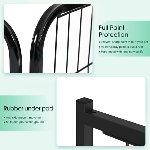 New BestPet Heavy Duty Metal Dog Playpen (16 Panels) | 40 in H, Black