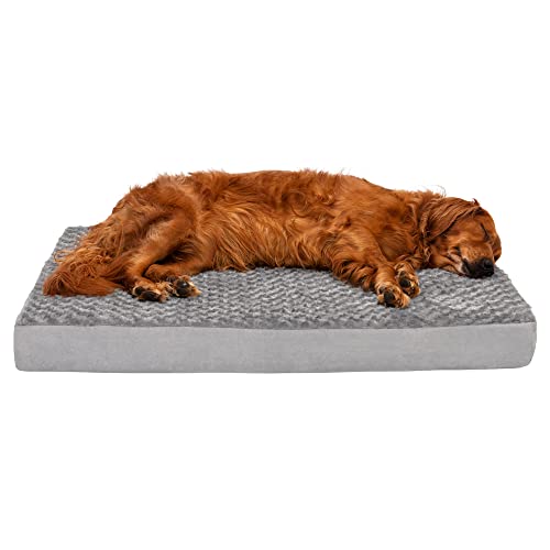 New Furhaven Orthopedic Large Dog Bed | Gray, Jumbo/XL