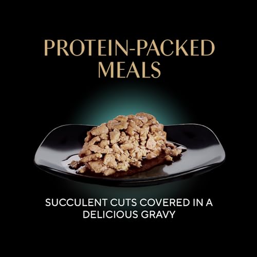 New Sheba Perfect Portions Cuts in Gravy Wet Cat Food | 24 twin pack trays (2.6 oz), Chicken Salmon Turkey Variety