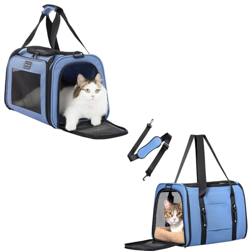 New Petsfit Soft Sided Pet Carrier | 18″ × 11″ × 11″, Grey